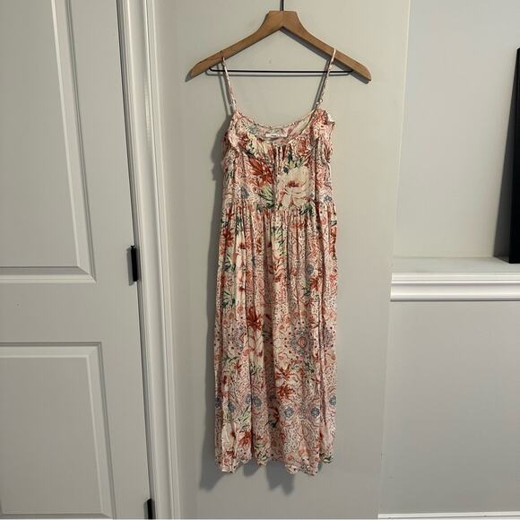 O’Neill Pink Floral Strappy MIDI Dress Small - Picture 10 of 14